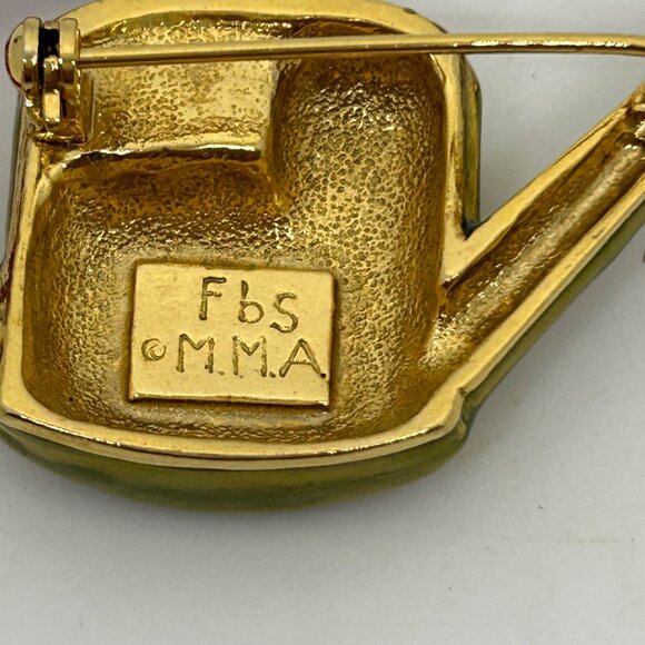 Metropolitan Museum of Art Brooch, inspired by Faberge's Watering Can Red Handle - Picture 6 of 15